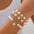 Wholesale Geometric Daisy Flower Love Pearl Bracelet