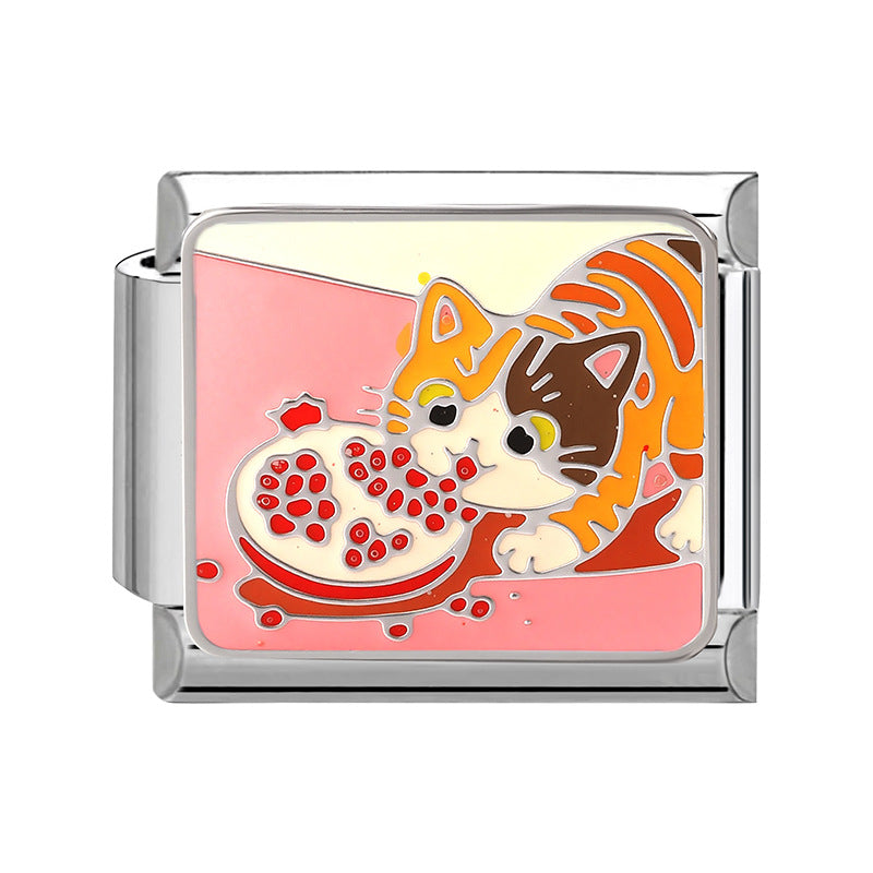 Wholesale Italian Charm Bracelet 9mm DIY Cute  vintage-style Creative Stainless Steel Composable Bracelet