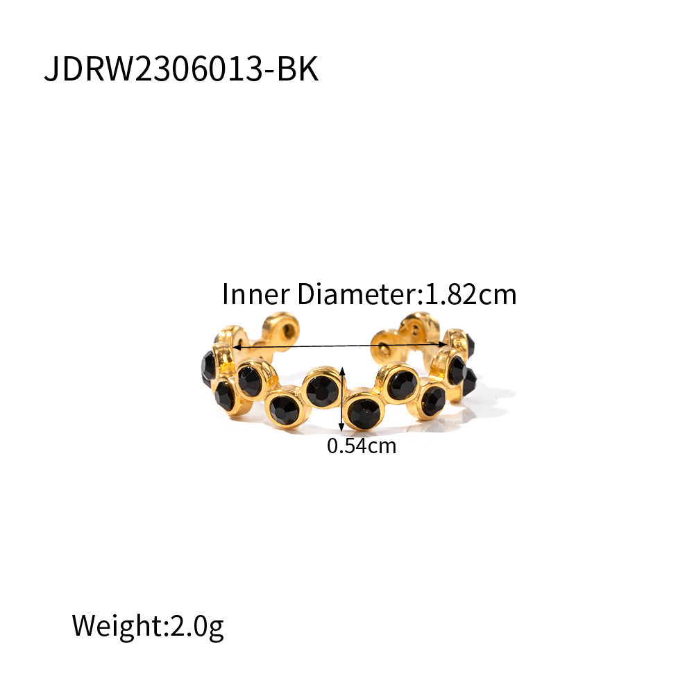 Wholesale Snake Shape Light Luxury Stainless Steel Rings ACC-RS-WanXing005