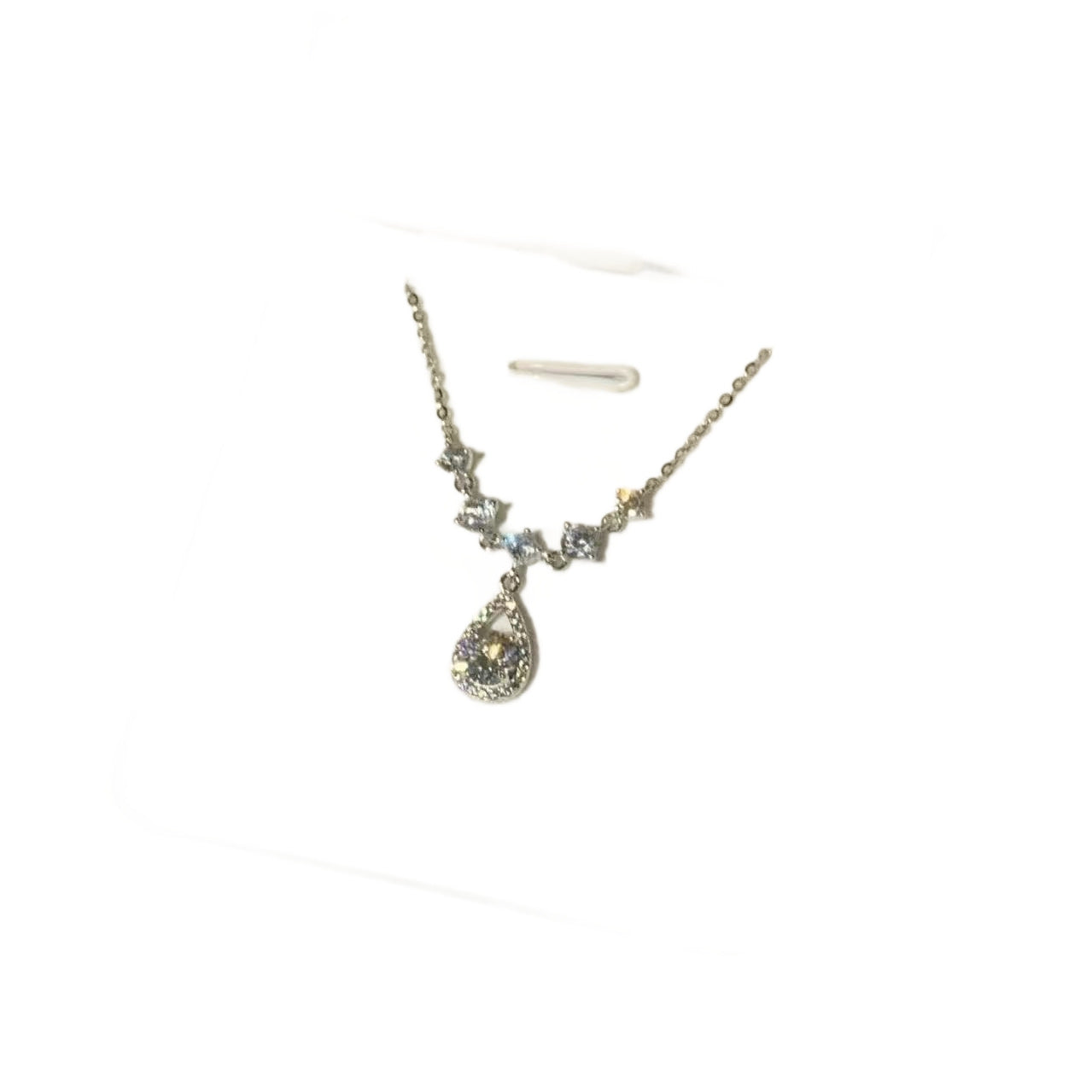 Wholesale Electroplated Alloy Mermaid Tears Pendant Necklace Stylish Gift For Women