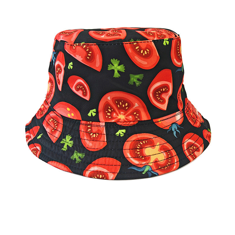 Wholesale Pastoral Print Reversible Bucket Hat,  Wide Brim Sun Protection Fashion Accessory for Outdoor,  Gift Boutique Resale