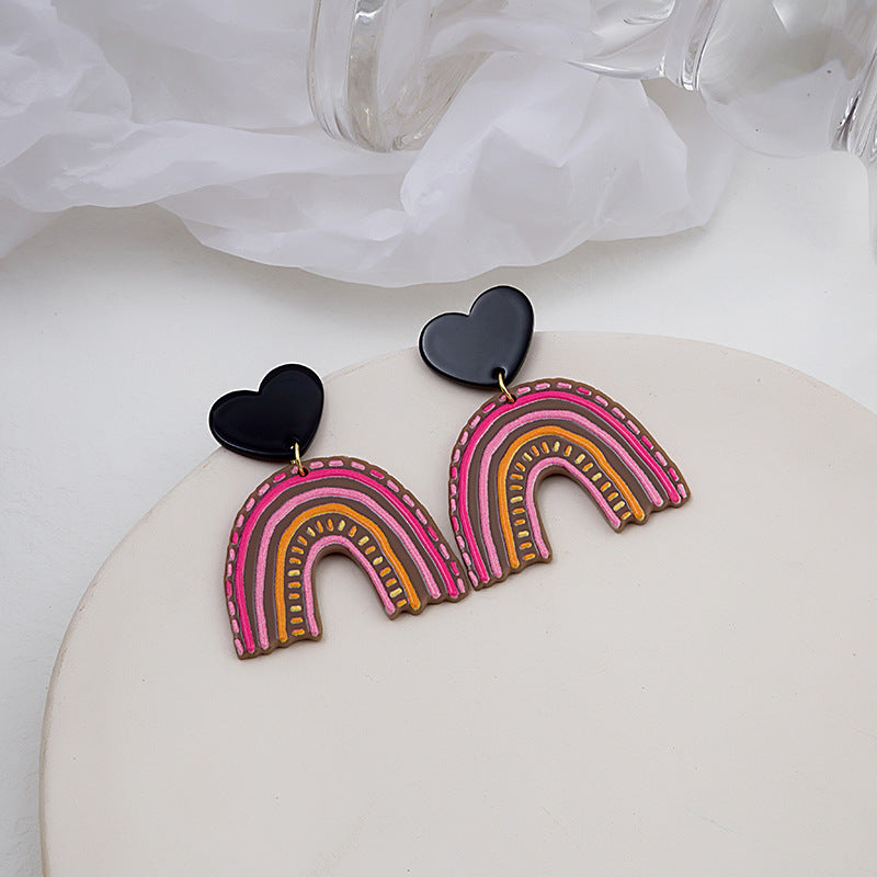 Wholesale Cute Childlike Style Girl Earrings Acrylic Earrings ACC-ES-MDD026