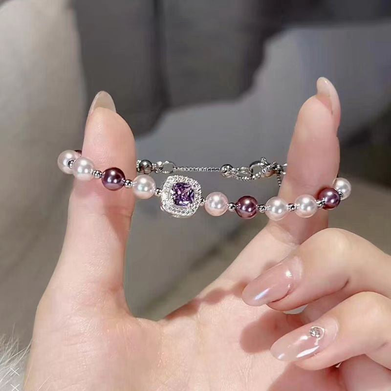 Wholesale Chinese Antique Turquoise Beaded Metal Flower Bracelet Jewelry Accessory for Women