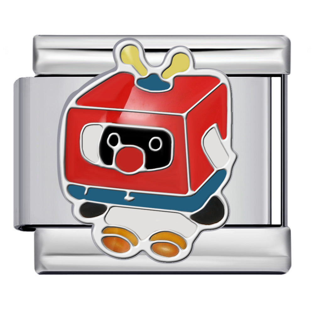 Wholesale 5pcs Italian Charm Bracelet 9mm DIY Splicing Cute Creative Stainless Steel Composable Bracelet