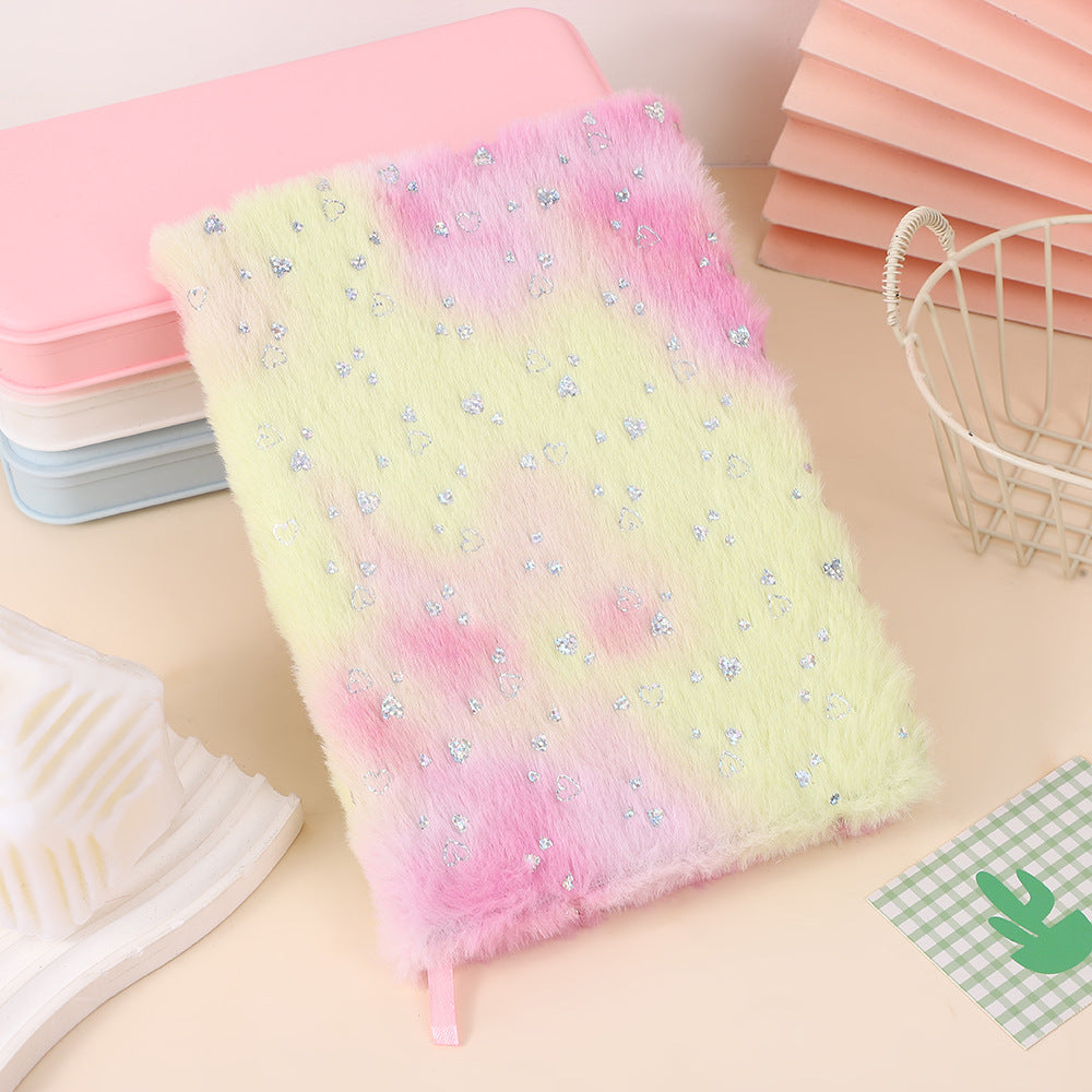 Wholesale cartoon cute colorful sequins gold stamped love handbook