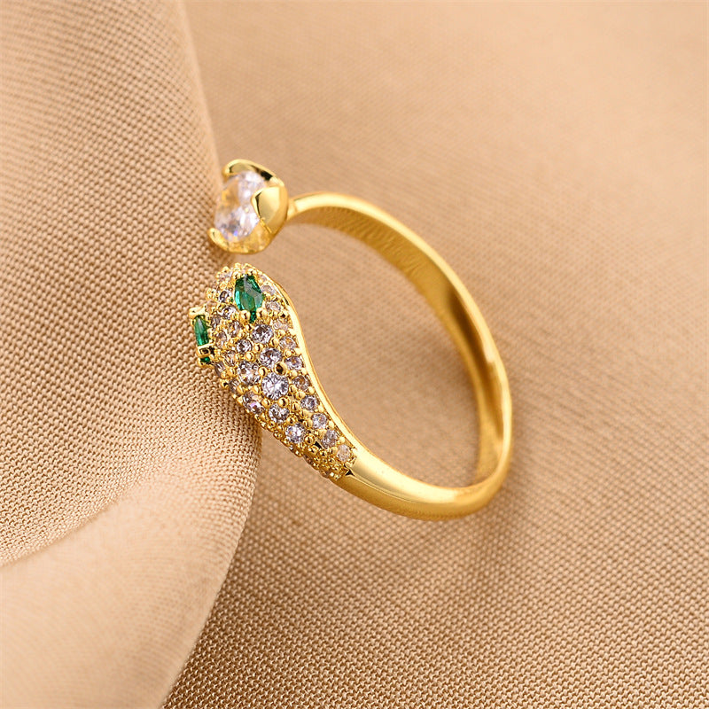 Wholesale Gold Plated Lace Zircon Ring