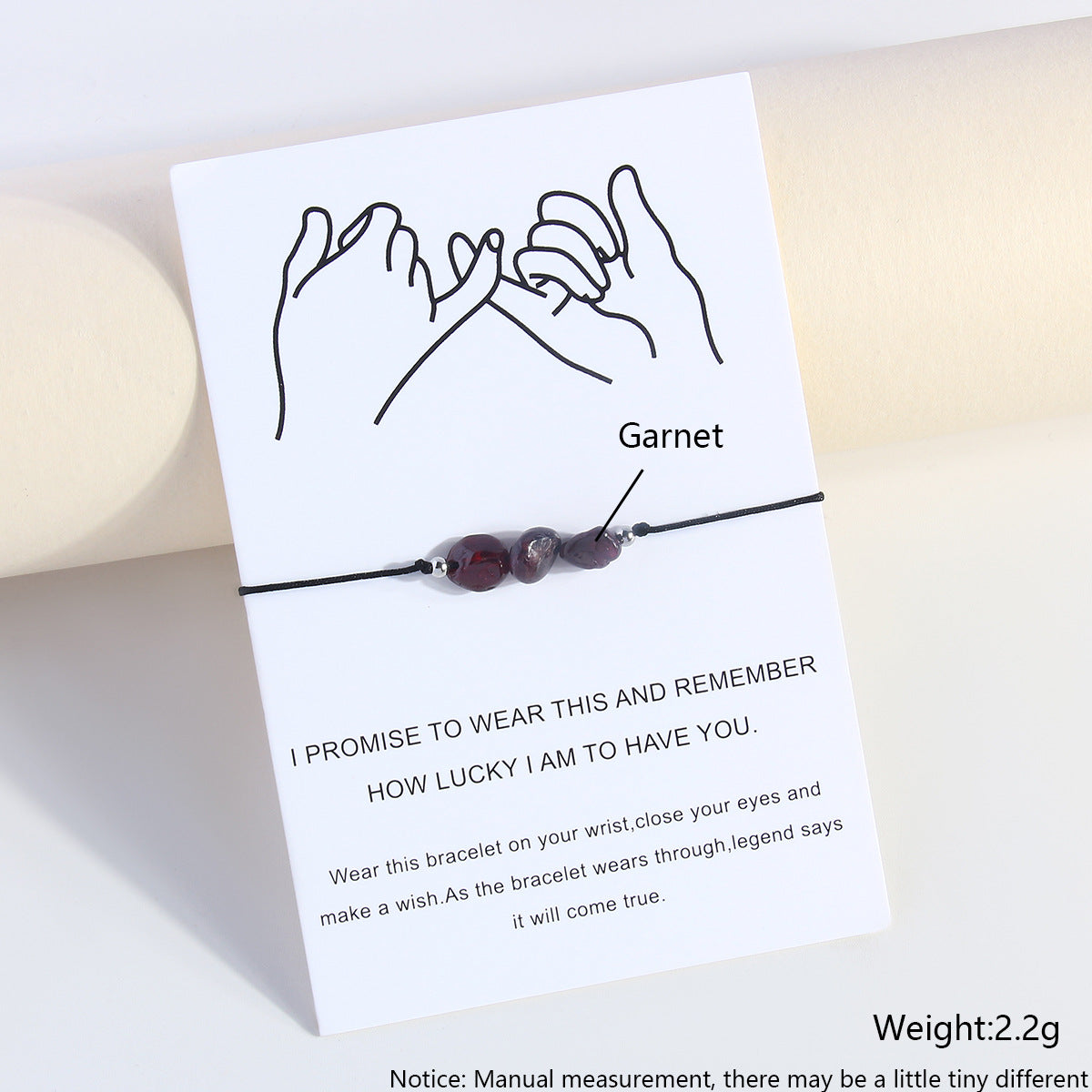 Wholesale Birthstone Bracelet Natural Stone Handwoven Adjustable Bracelet ACC-BT-HongMing006