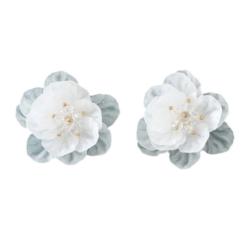 Wholesale Handmade White Acrylic Flower Earrings - Chic Jewelry Accessory for Boutique Resale