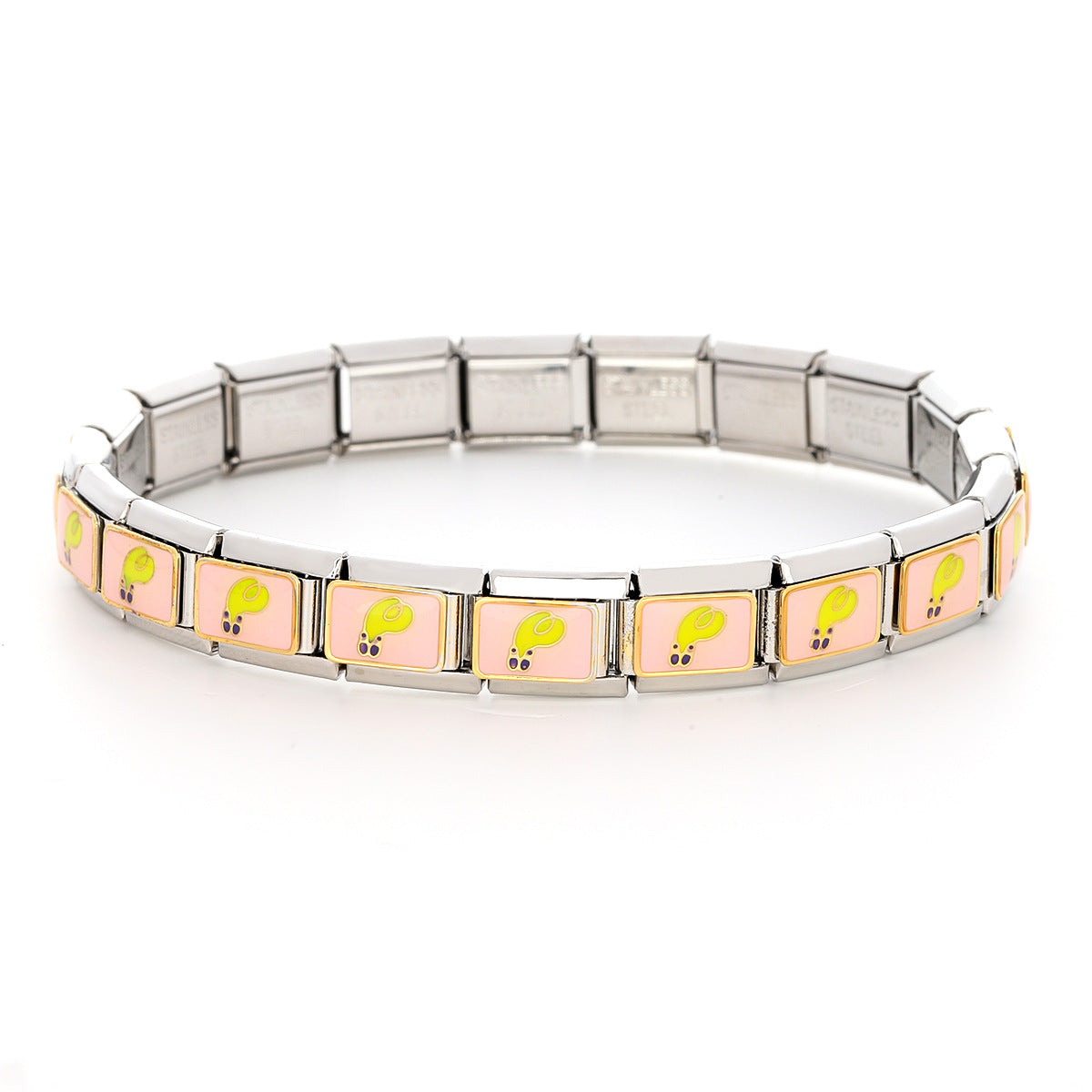 Wholesale Italian Charm Bracelet 9mm DIY Splicing Cartoon  Stainless Steel Composable Bracelet
