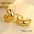 Wholesale  stainless steel retro  hollow 18K gold earrings jewelry