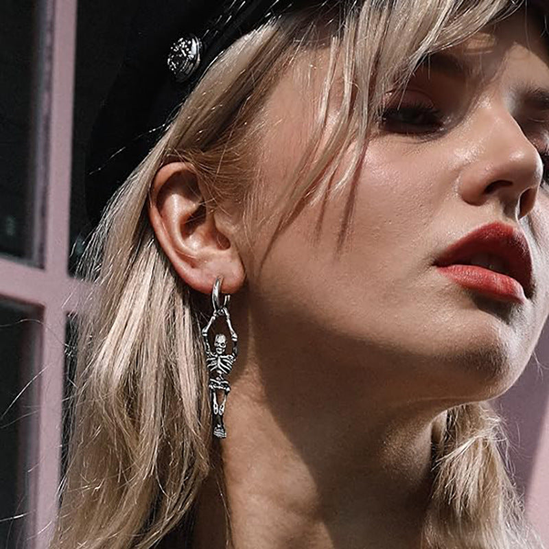 Wholesale  simulated human skeleton earrings