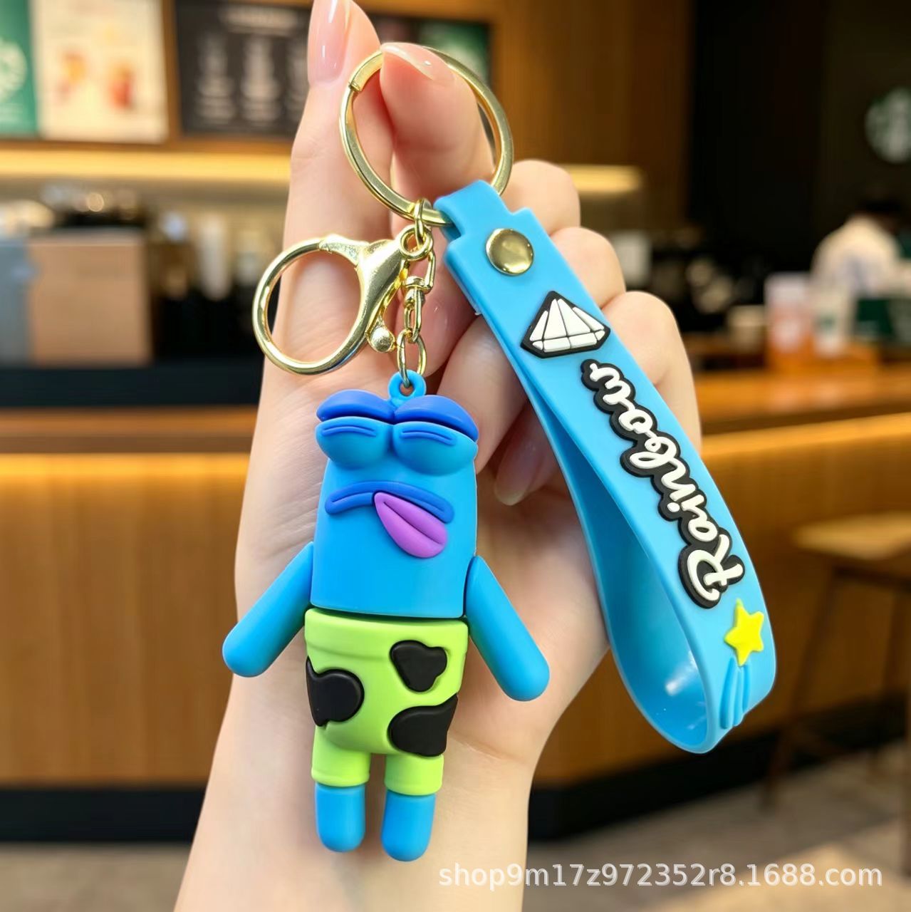 Wholesale SpongeBob Cartoon PVC Keychain - Funny Car Key Accessory or Bag Charm
