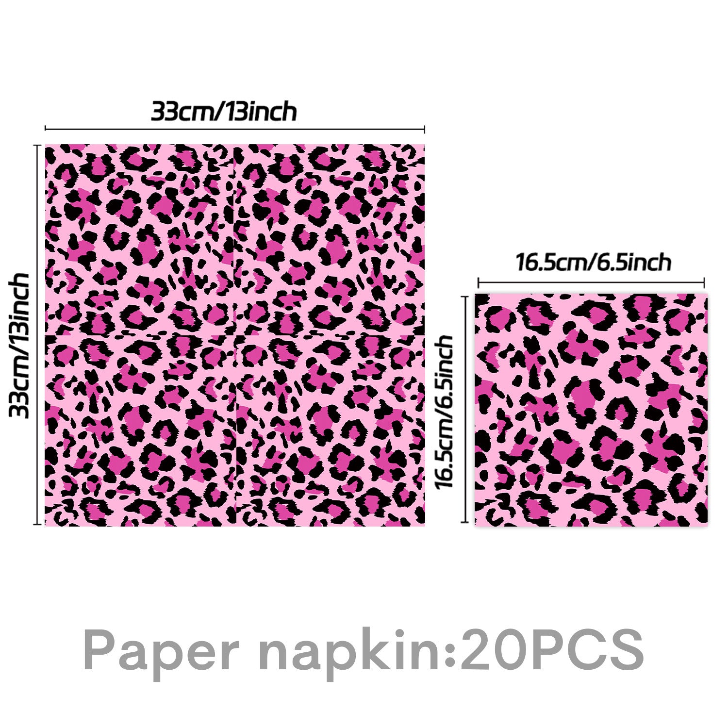 Wholesale Pink leopard theme birthday party tableware arrangement disposable paper towels and cups