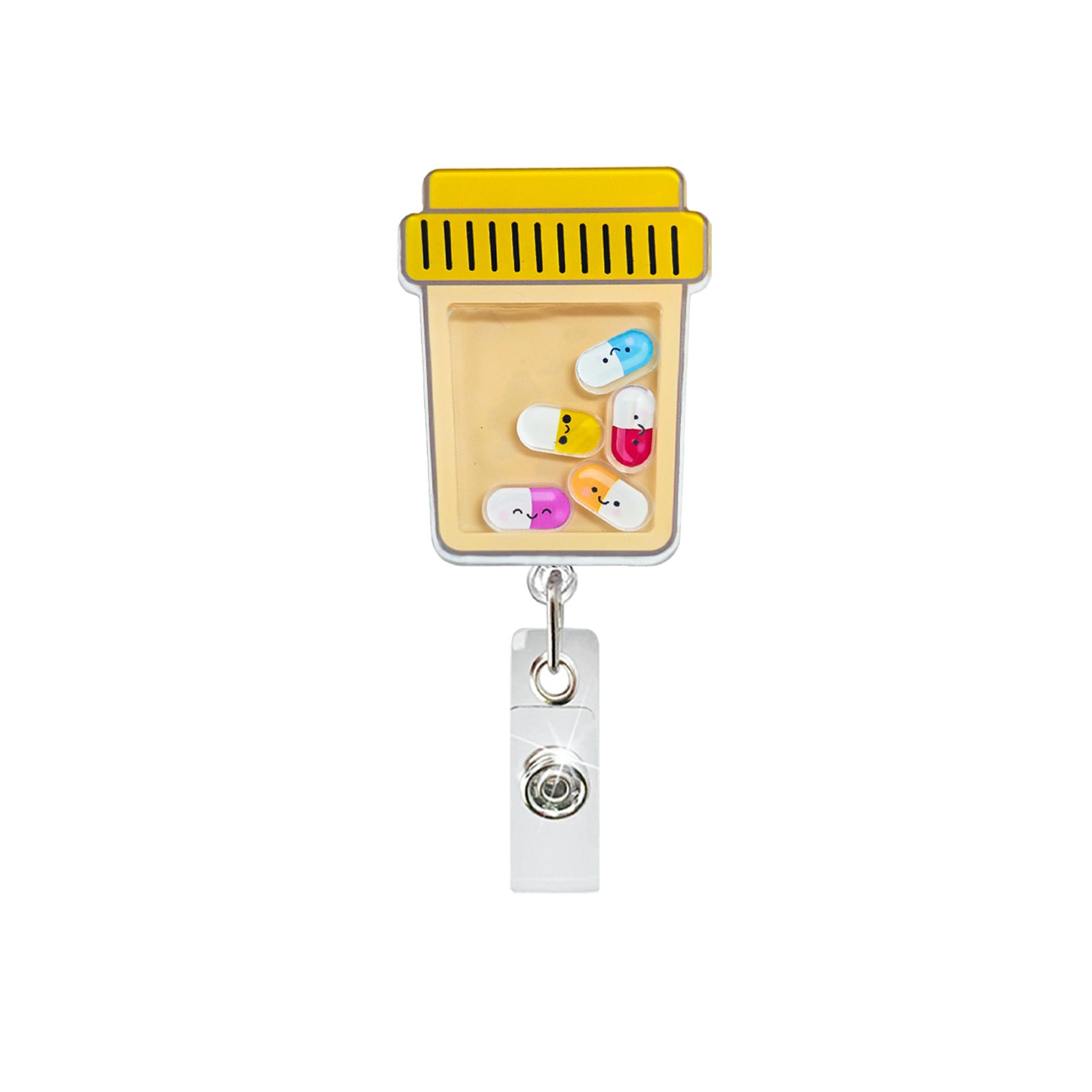 Wholesale Trendy Acrylic Badge Reel Retractable Clip for ID Badges