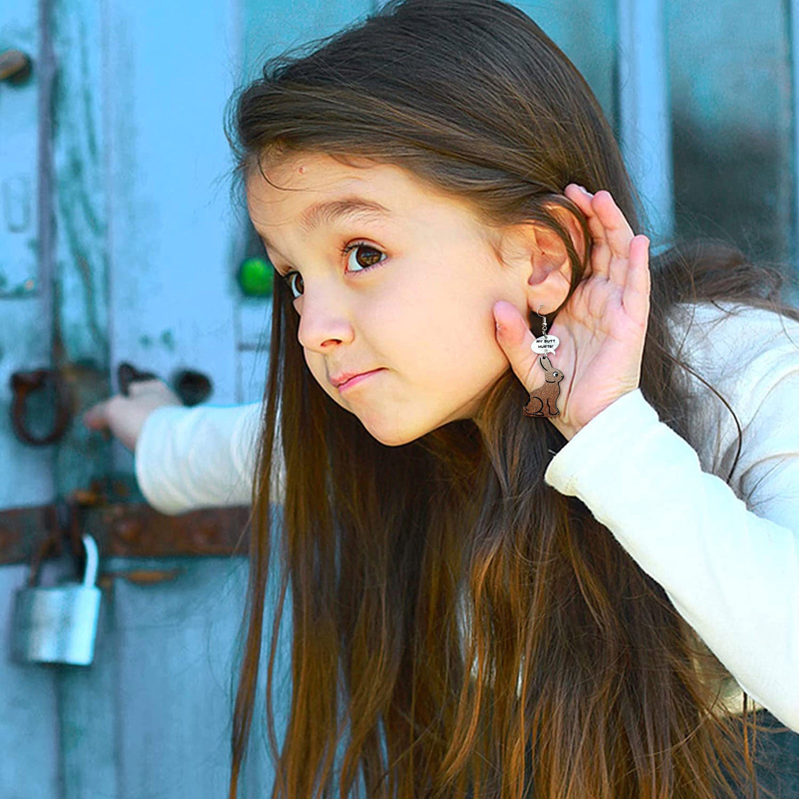 Wholesale creative Easter earrings popular acrylic rabbit conversation cartoon earrings