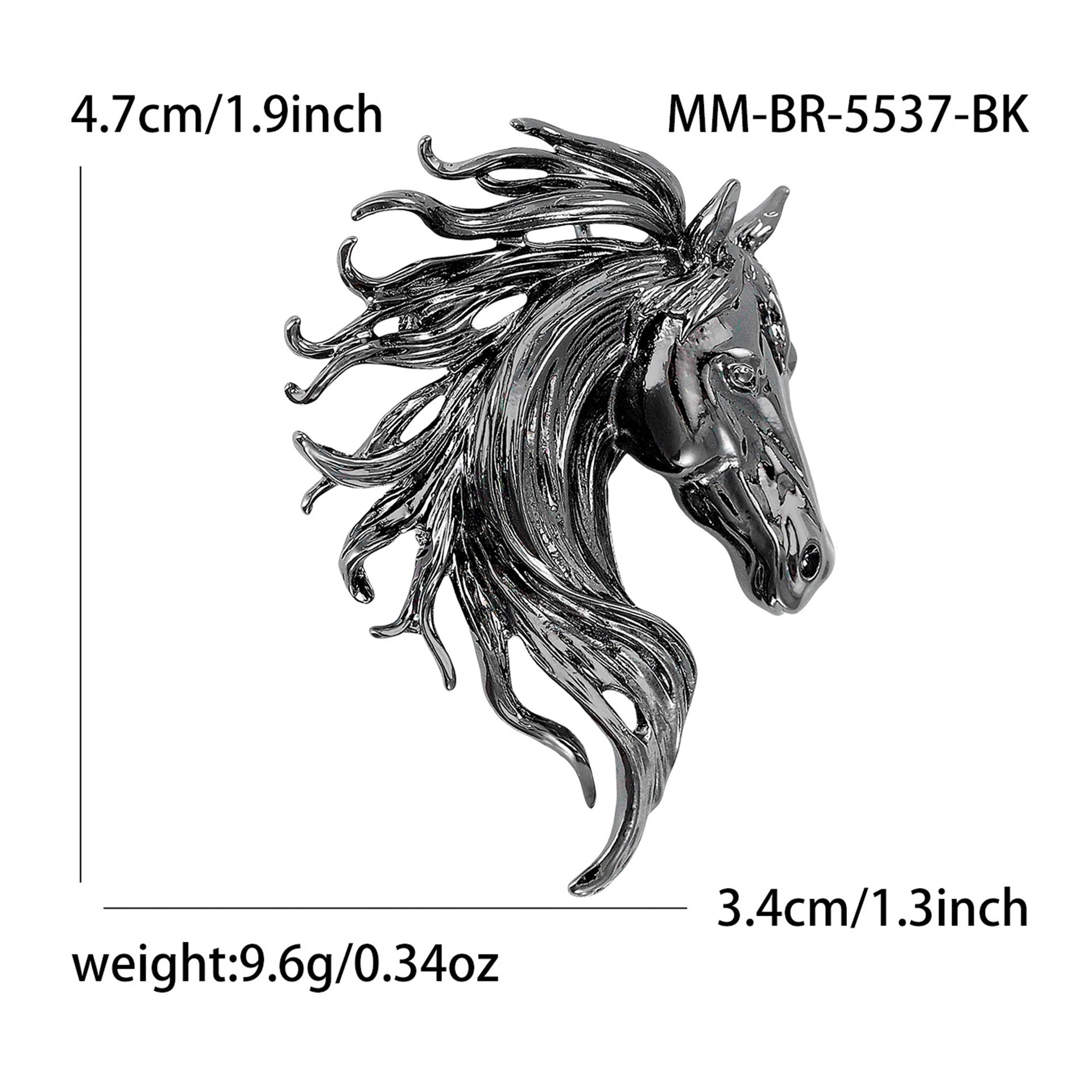 Wholesale Retro Horse Brooch Alloy Pin Women S Fashion Accessory