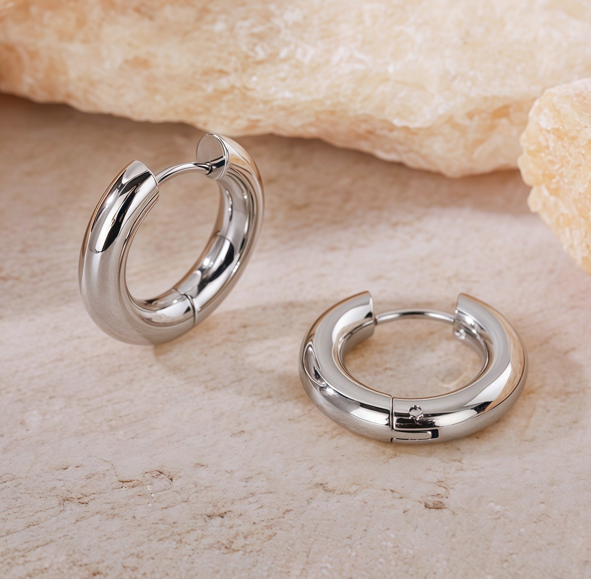 Wholesale Titanium steel hoop earrings