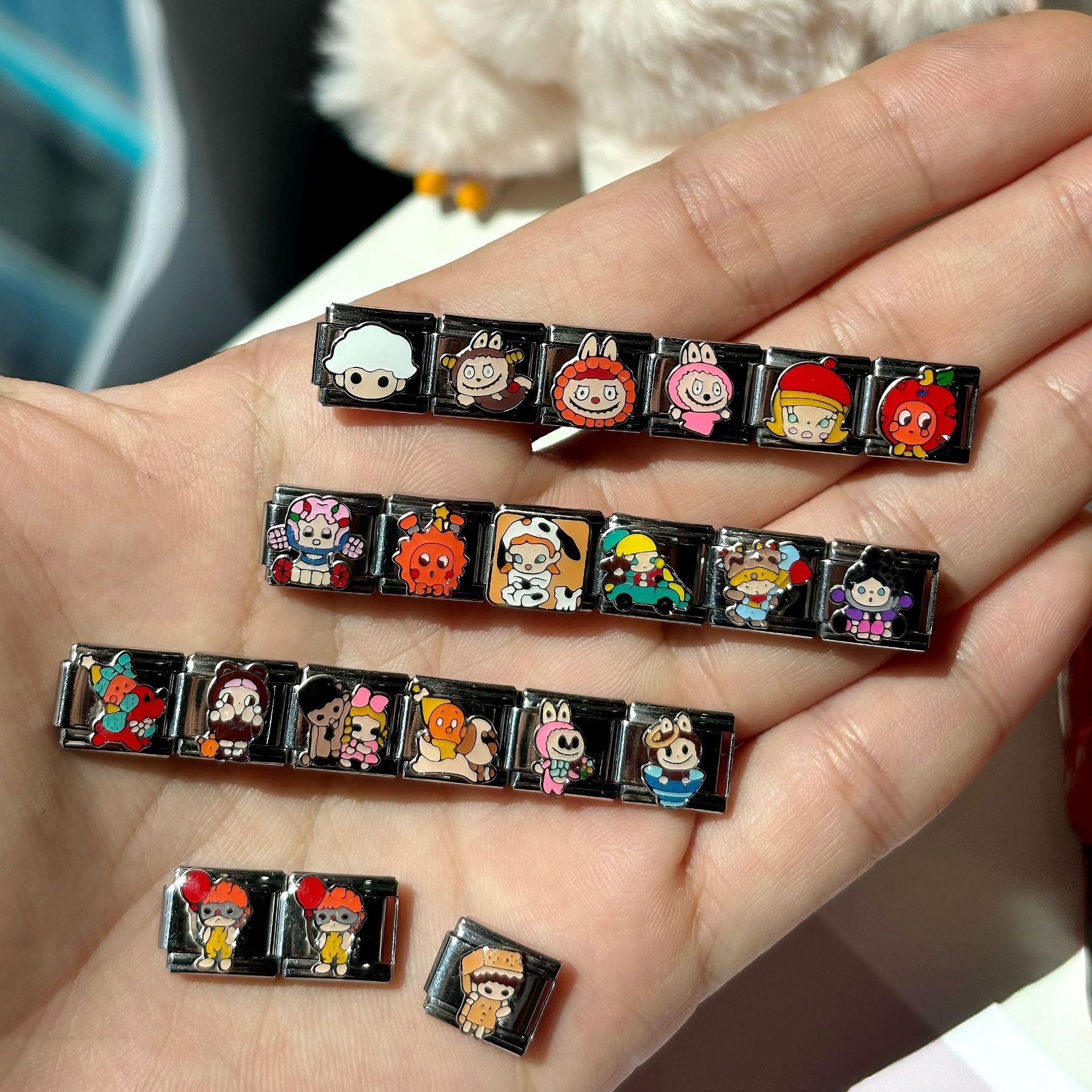 Wholesale Italian Charm Bracelet 9mm DIY Splicing Cartoon Cute Stainless Steel Composable Bracelet
