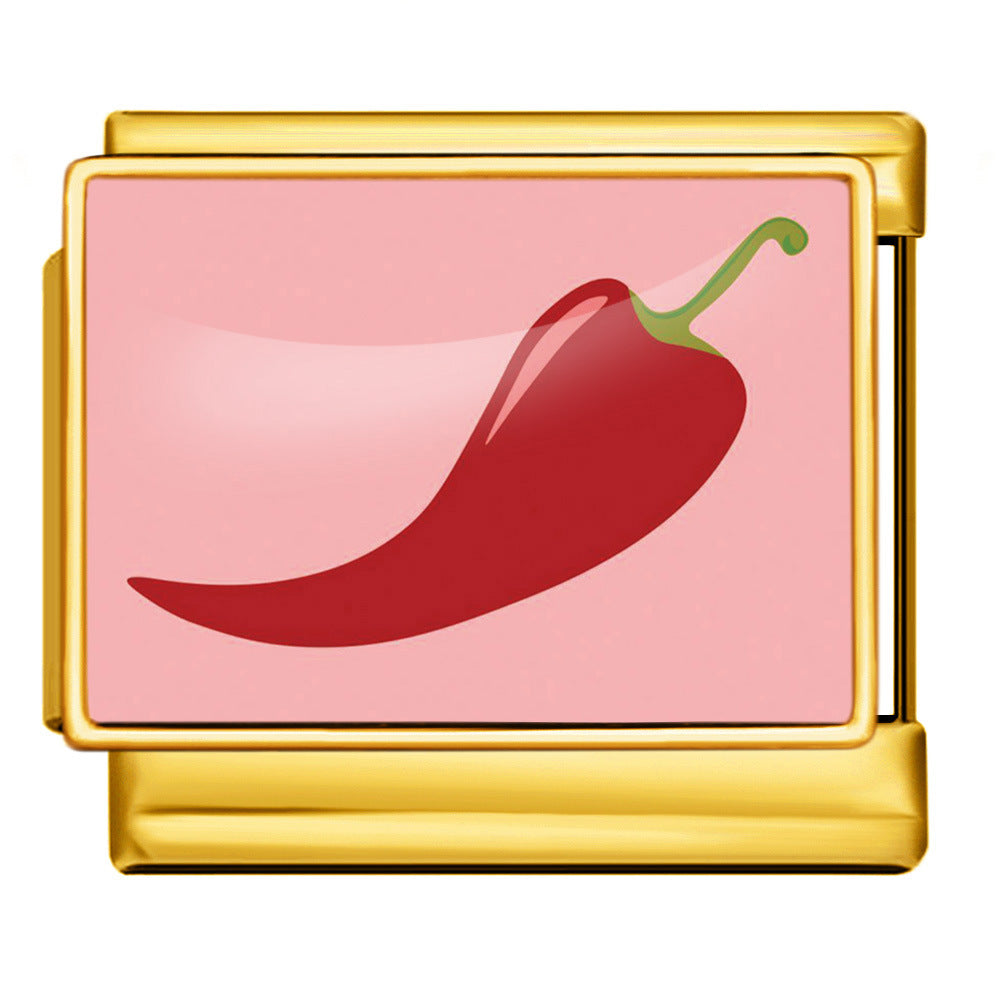 Wholesale Italian Charm Bracelet 9mm DIY  image style English landmark Creative Stainless Steel Composable Bracelet