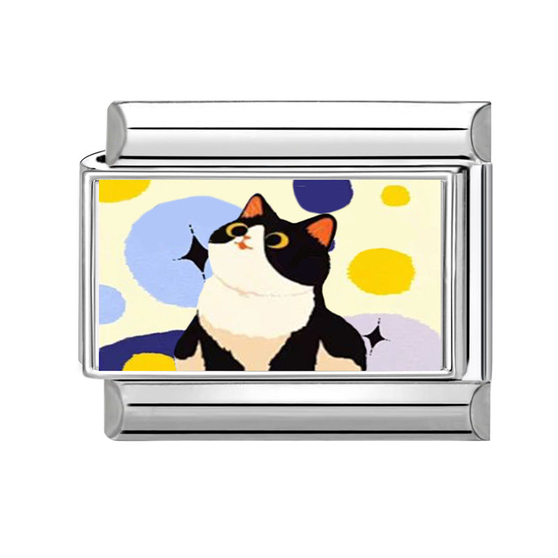 Wholesale 9mm Italian Charm Starter Bracelets DIY Cute Pet Stainless Steel Composable Bracelet