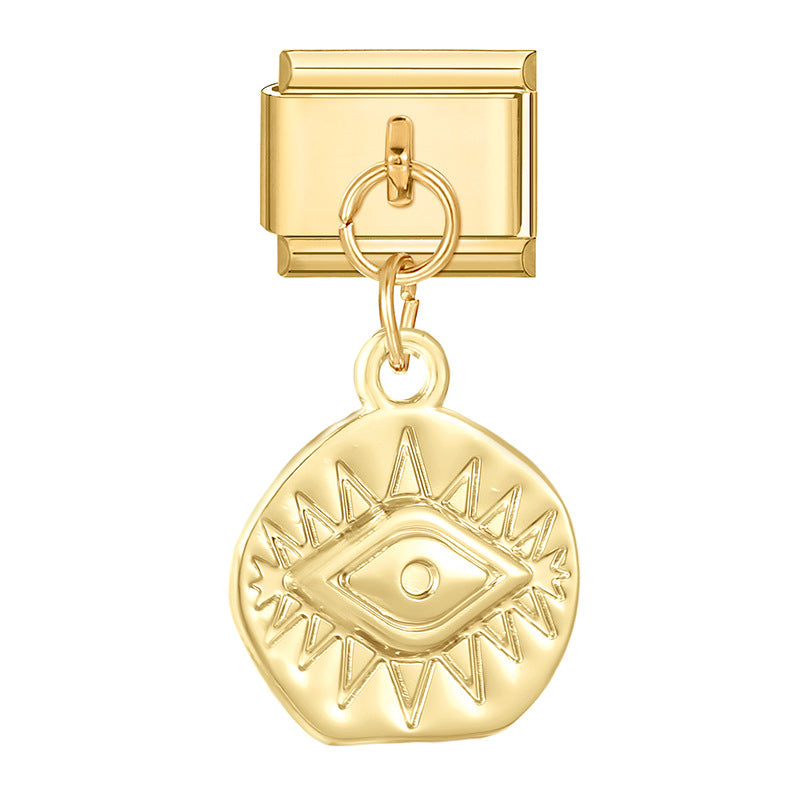 Wholesale Italian Charm Bracelet 9mm DIY Splicing Gold Pendant Stainless Steel Composable Bracelet