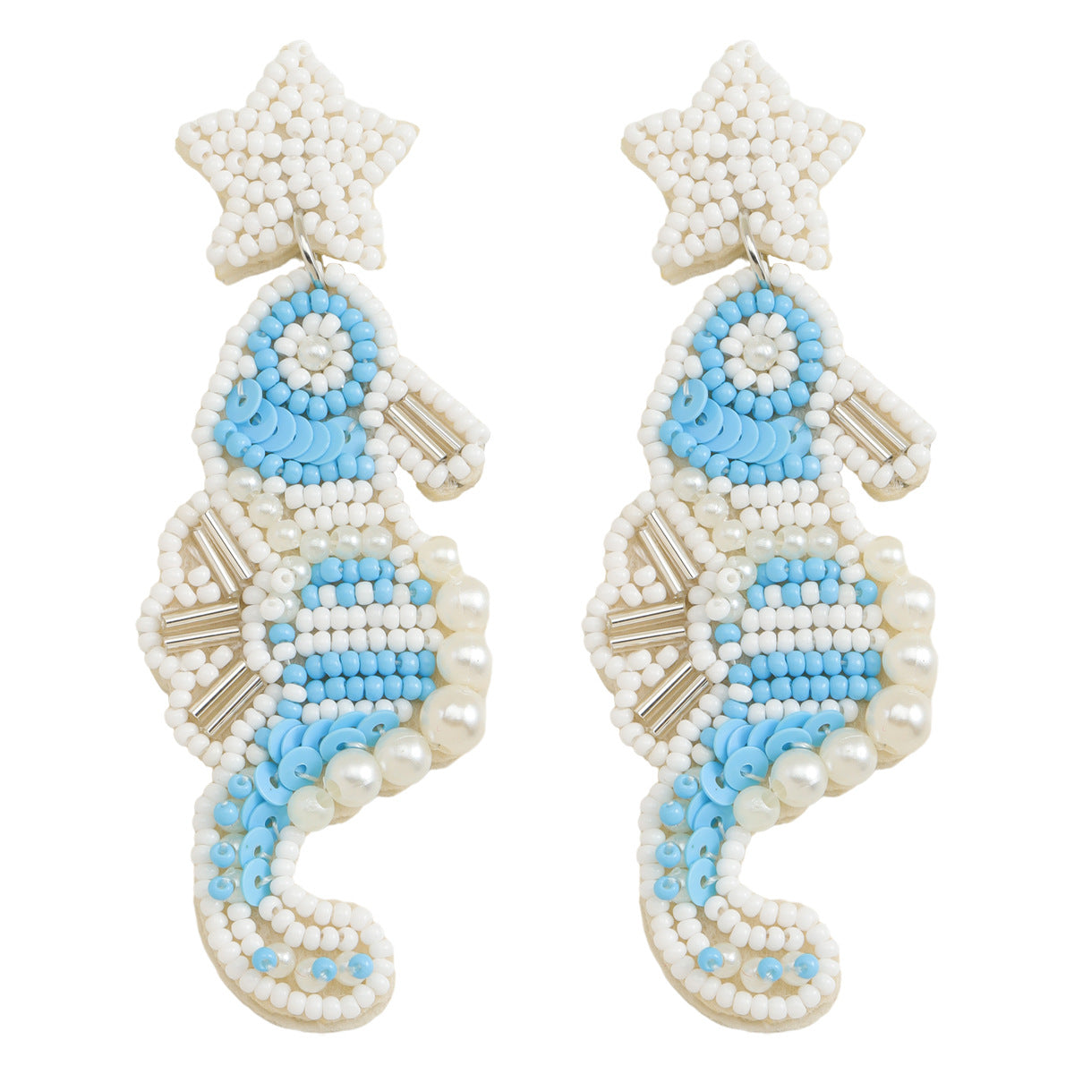 Wholesale Alloy Hippocampus Pearl Rice Pearl Earrings ACC-ES-JiaQi008