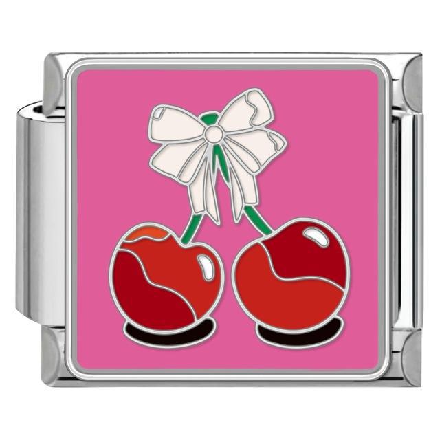 Wholesale DIY modular bracelet with cherry pattern,  original design,  Italian Charms Bracelet