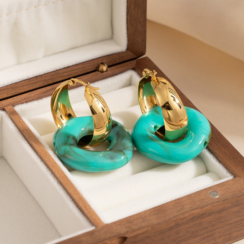 Wholesale Retro Niche Design Gold Statement Earrings,  Fashion Accessory for Women,  Gift for Party or Boutique