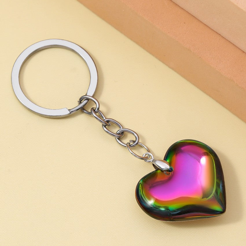 Wholesale 3D three-dimensional glass love keychain