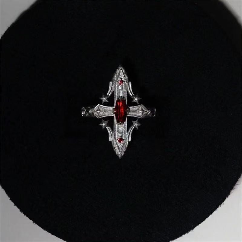 Wholesale  Simple Geometric Star Index Finger Ring Opening Adjustable Ring