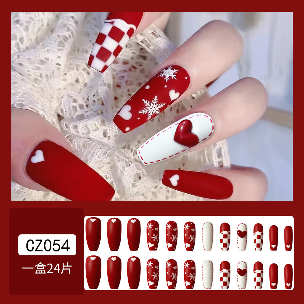 Wholesale 24 Pieces/box Snowflake Love Christmas Nails Kits Nail Stickers ACC-NS-QXJ031