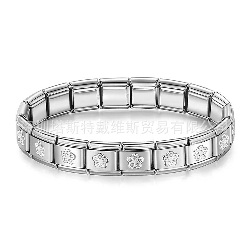 Wholesale  Italian Charm Bracelet 9mm DIY  single-section  Creative Stainless Steel Composable Bracelet