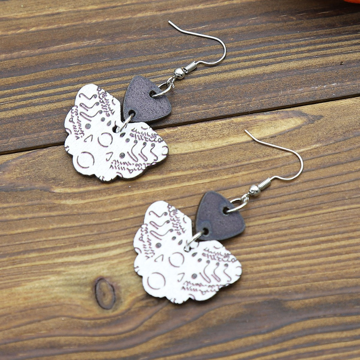 Wholesale Bohemian Retro Style Wooden Earrings