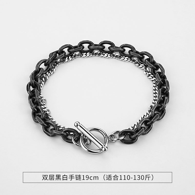 Wholesale Minimalist Stacked Bracelet Titanium Steel Rhombus Design Unisex Jewelry for Resale