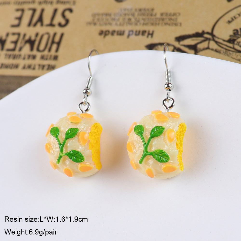 Wholesale  Fun Food and Cake Donut Earrings