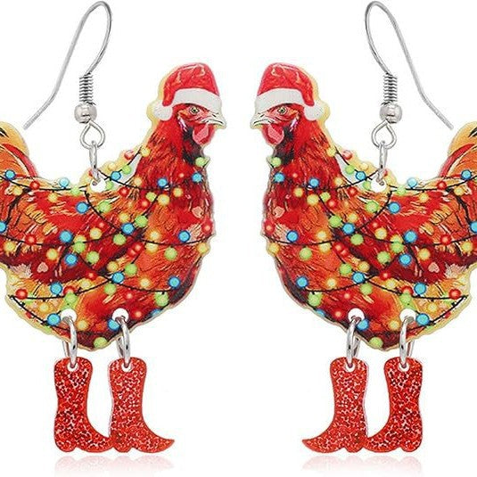 Wholesale Cute Acrylic Animal Pendant Earrings