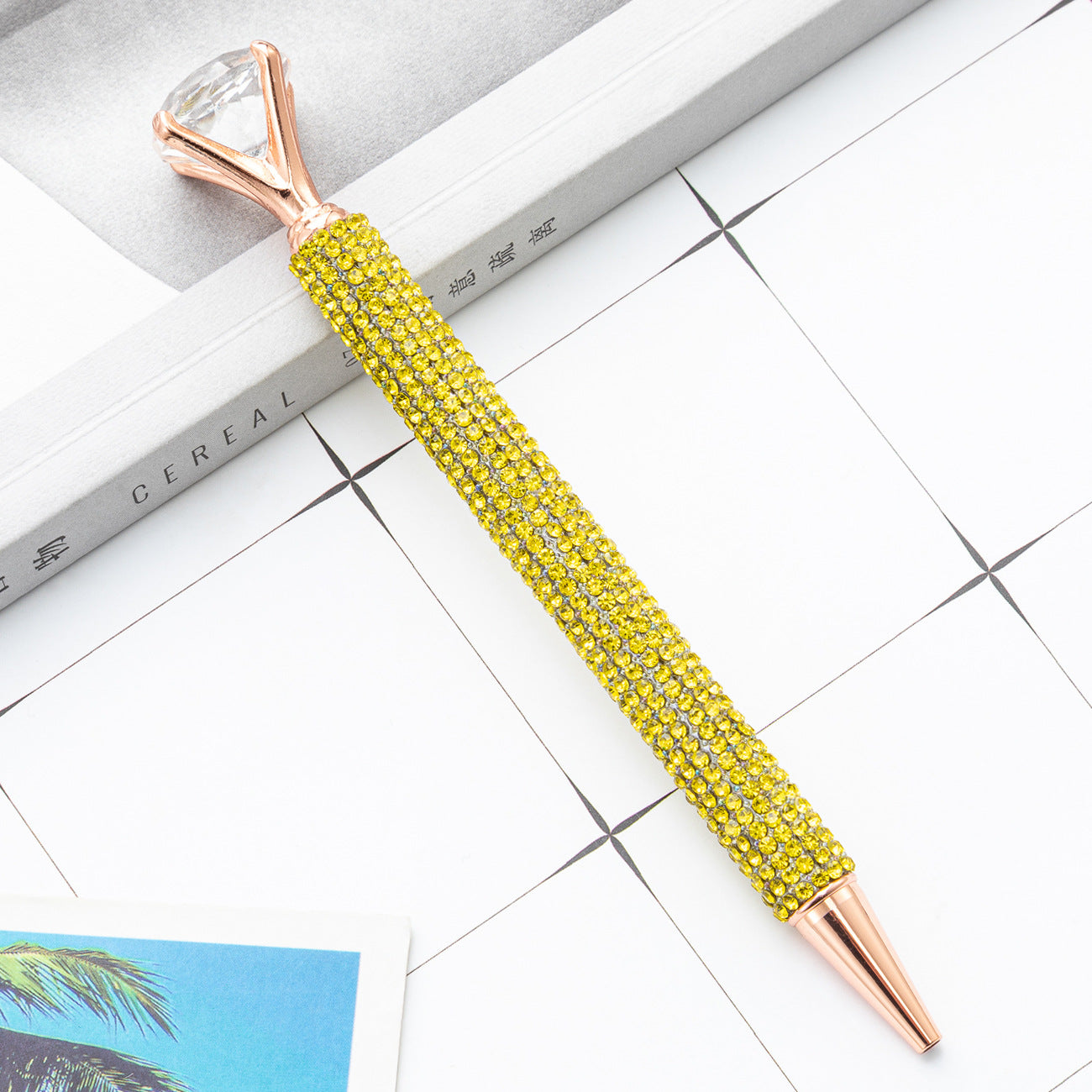 Wholesale Large diamond ballpoint pen  crystal diamond pen