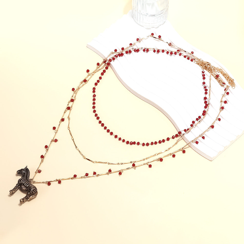 Wholesale Light Luxury Style Stacked Multi-Layer Handmade Chain Necklaces