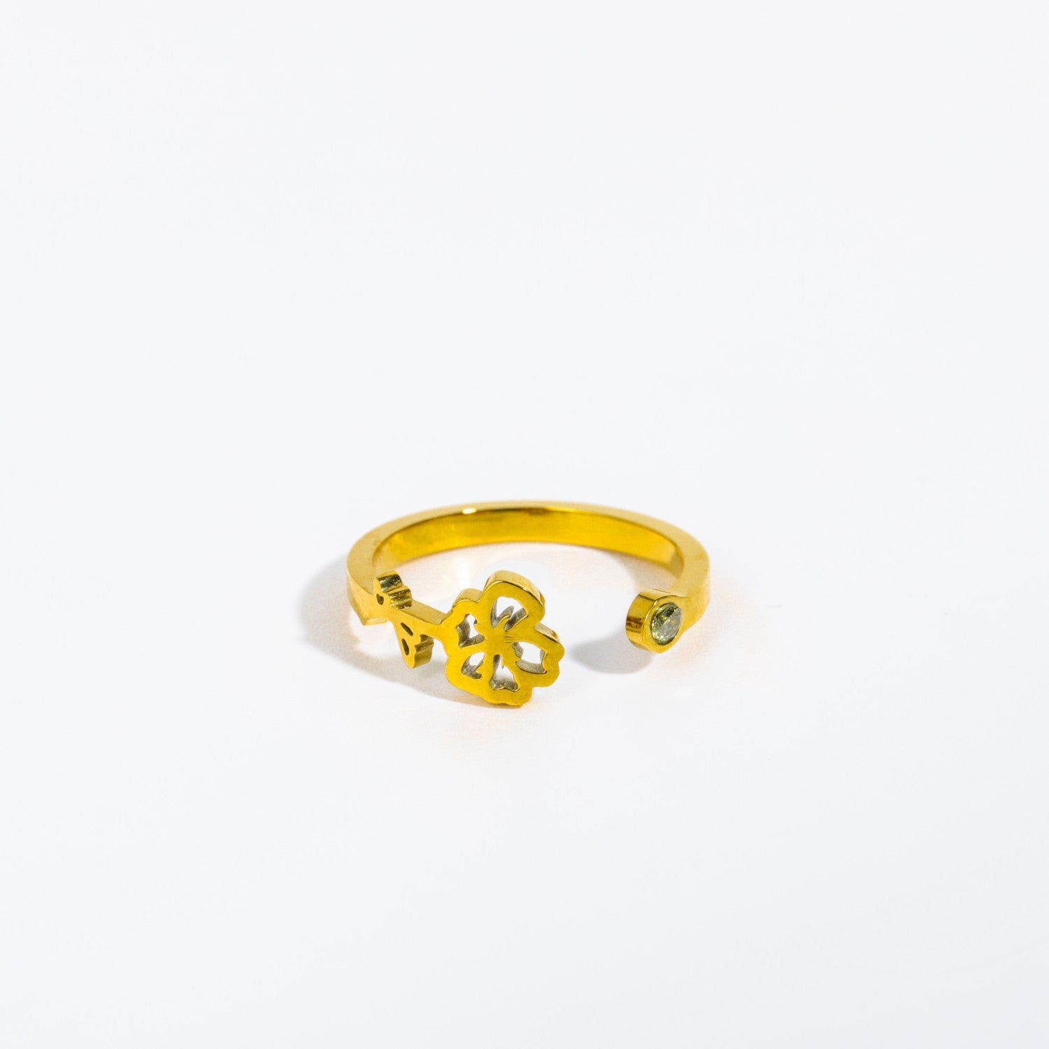 Wholesale Titanium Steel 12 constellation ring December flower Adjustable ring