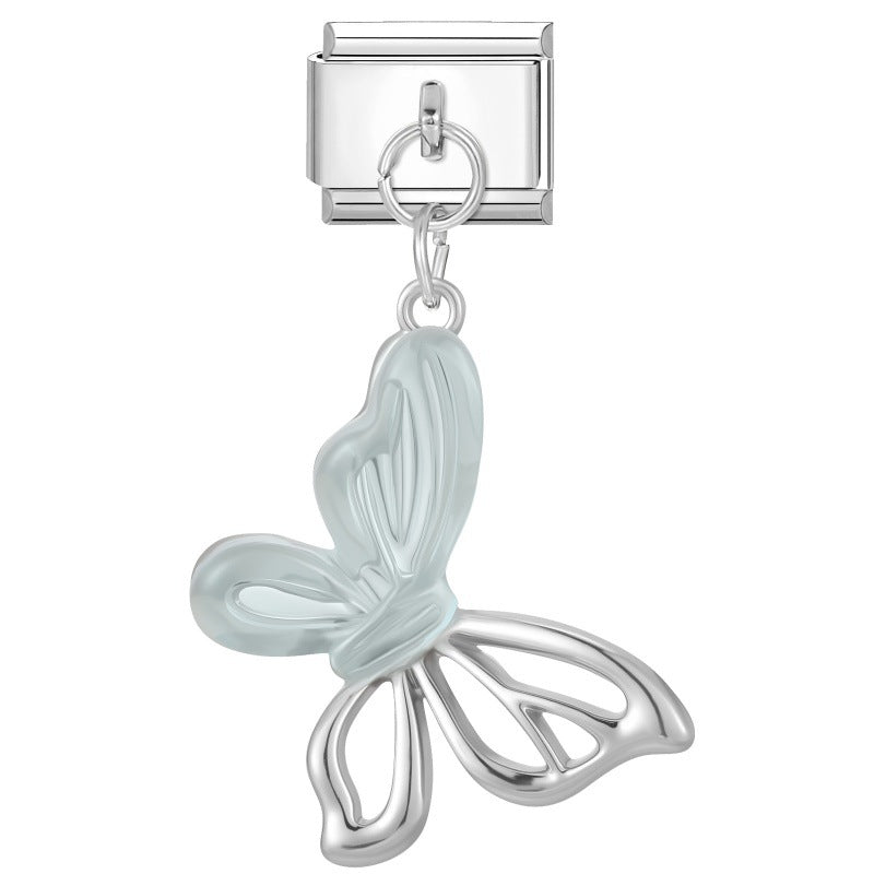 Wholesale Stainless Steel DIY Pendant Butterfly Moon Star Trendy Fashion Accessory for Boutique Resale