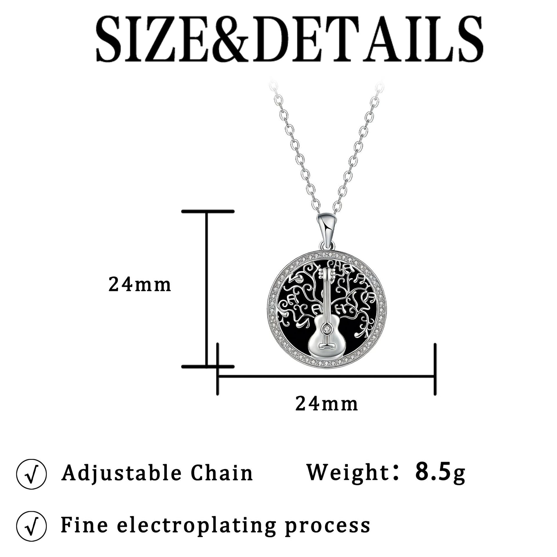 Wholesale Music Note Violin Tree Pendant Necklace Fashion Accessory Gift Boutique Resale