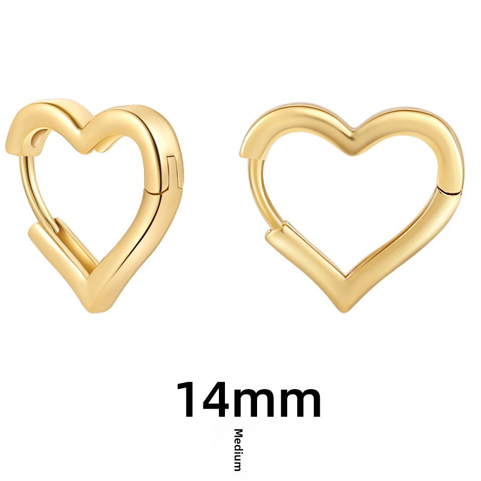 Wholesale Stainless Steel Earrings Hollow Copper Five-pointed Star Love Earrings