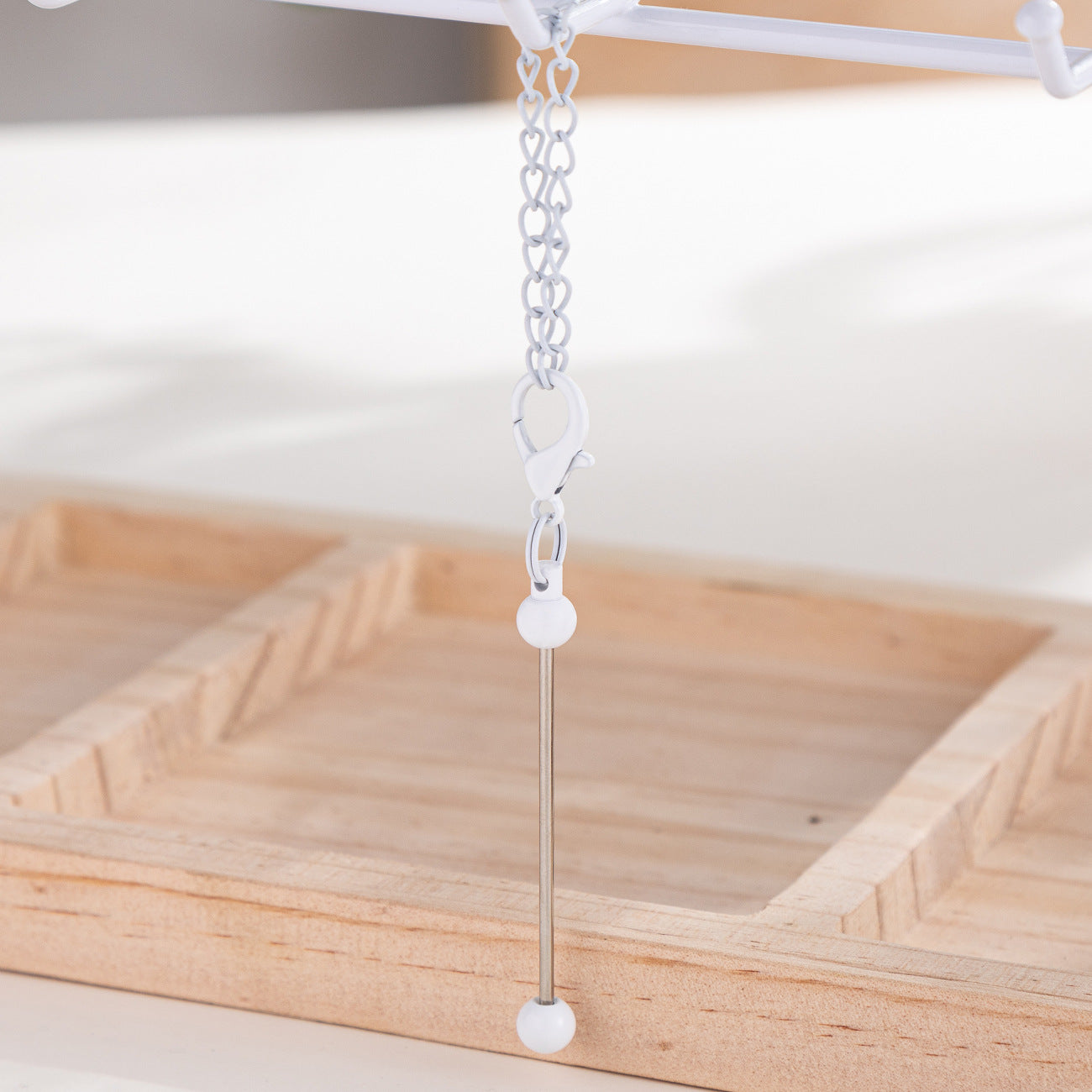 Wholesale Beadable Bar Keychains DIY Zipper Decoration ACC-KC-HuaH007