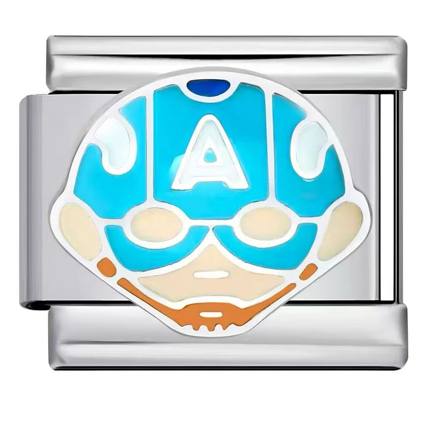 Bracelet de charme italien en gros 9 mm Éléments de héros d'épissage bricolage Bracelet composable en acier inoxydable Accvip