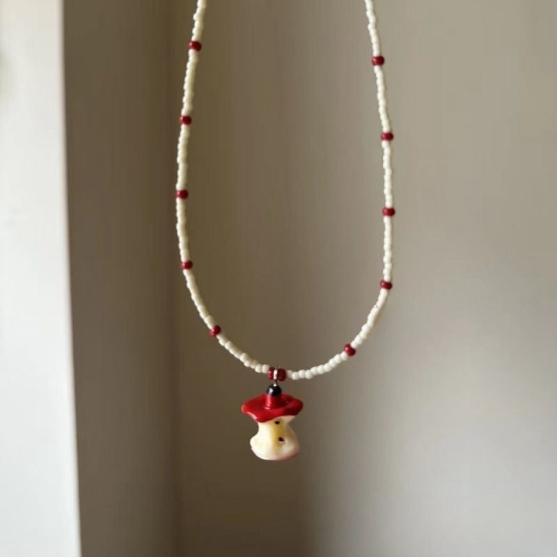 Wholesale Fun Apple Core Beaded Necklace