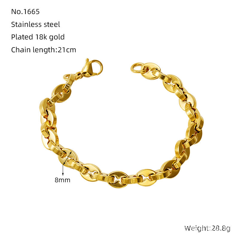 Wholesale Infinity Symbol Stainless Steel Bracelet - Fashion Accessory for Everyday Wear