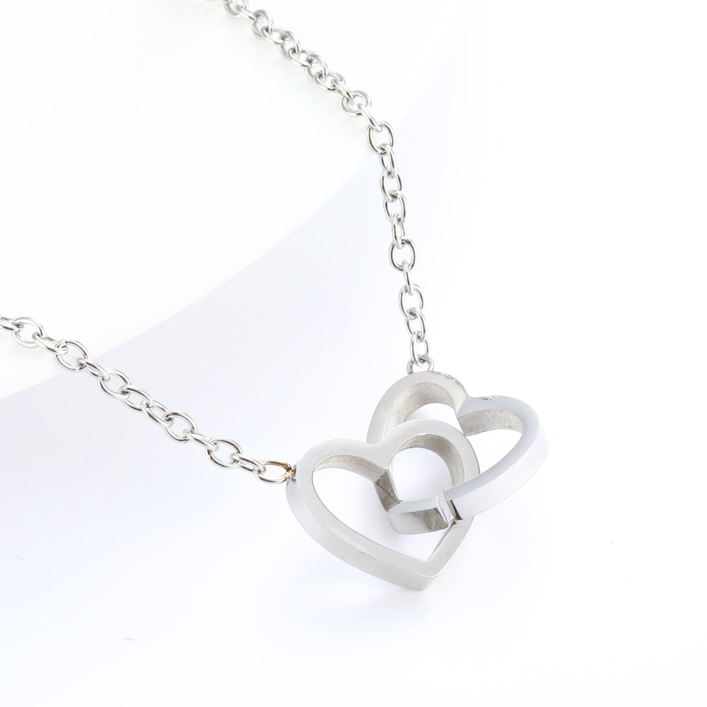 Wholesale Hollow Heart Stainless Steel Necklace ACC-NE-QinShi002