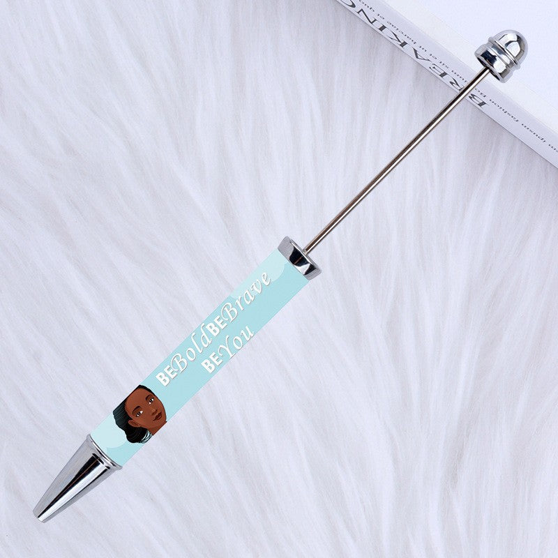 Wholesale Beadable Pens Flower Film Transfer Cartoon Sticker Bead Pen Sublimation Printing Pattern DIY Bead Pen ACC-PN-CY008