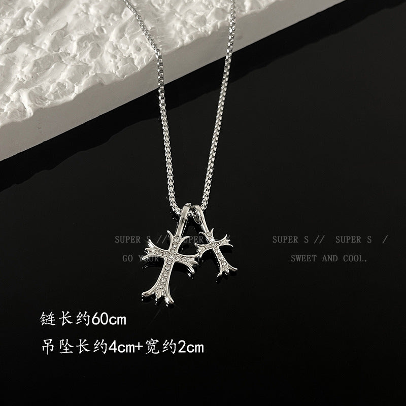 Wholesale Titanium Steel Non-fading Cross Necklaces ACC-NE-Leis009