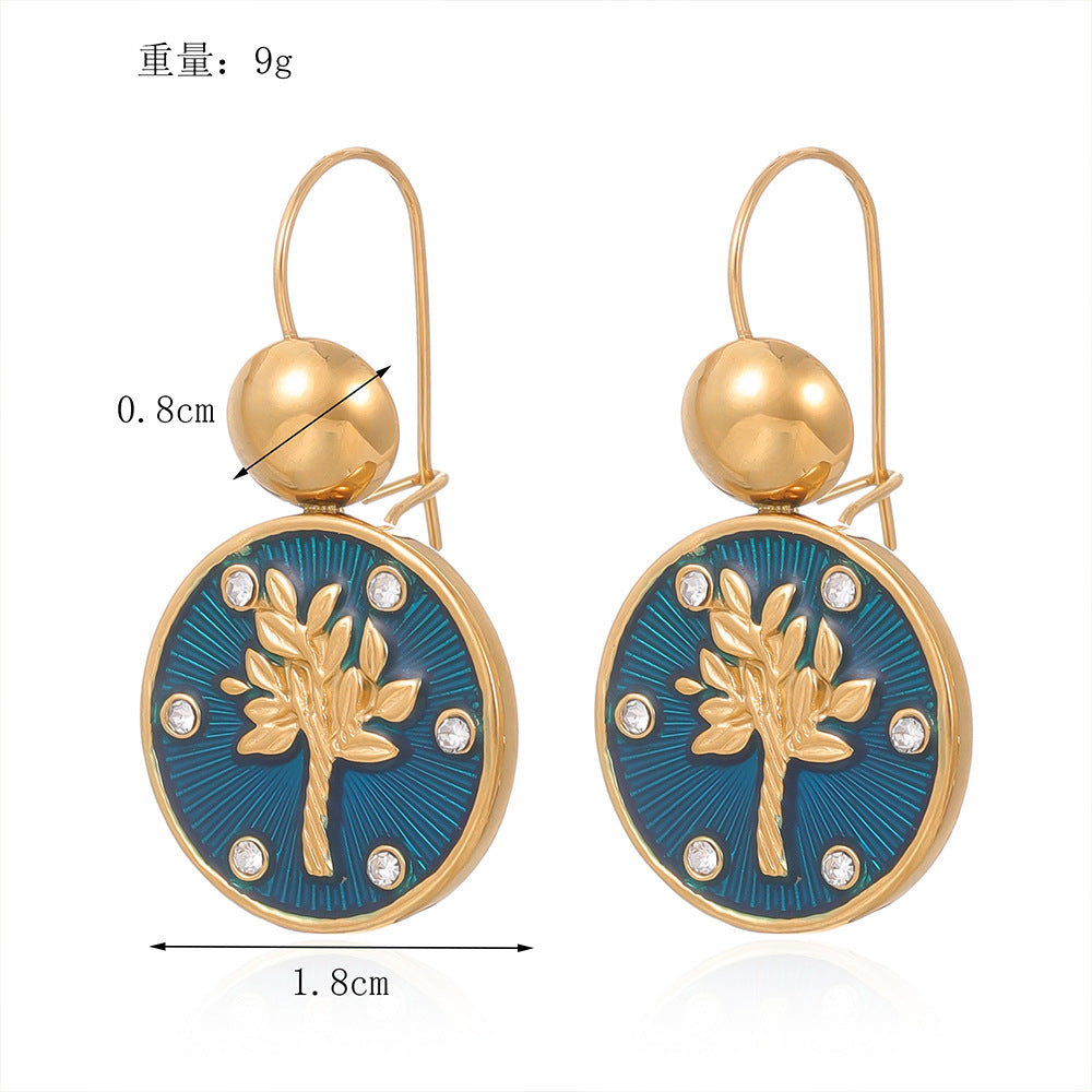 Wholesale Stainless Steel  Full Diamond Earrings